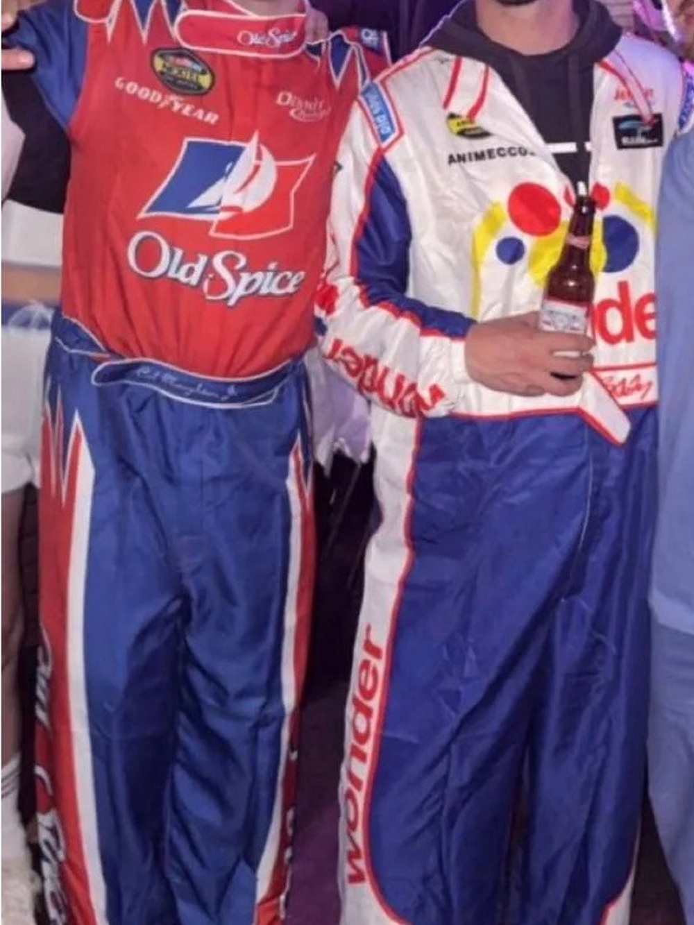 Halloween NASCAR Race Driver Costume in Red, Blue & White